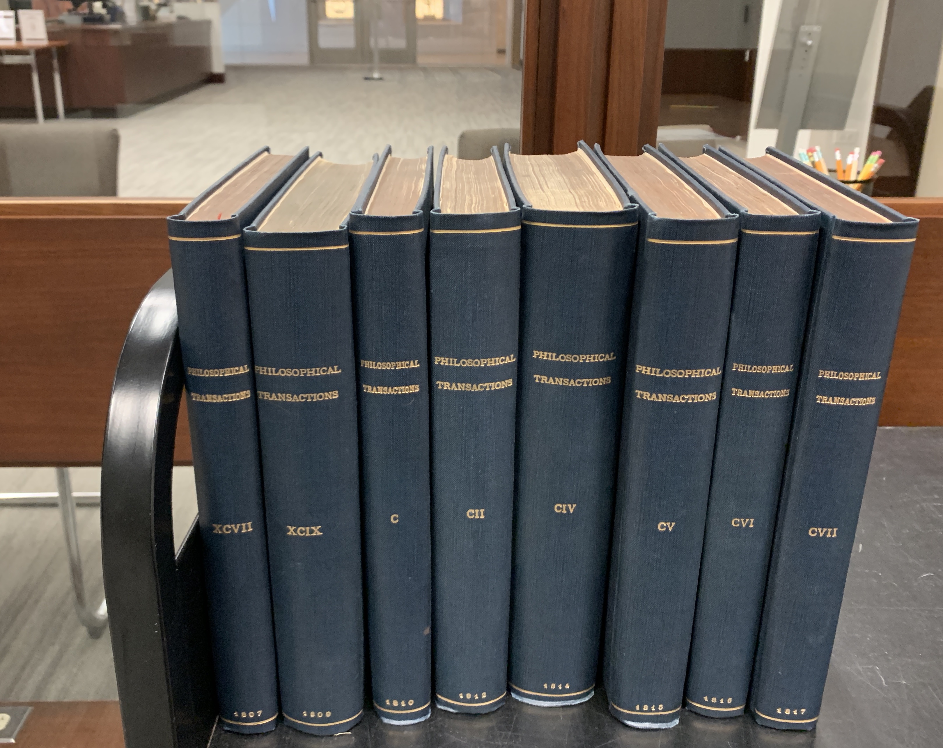 Early volumes on a cart