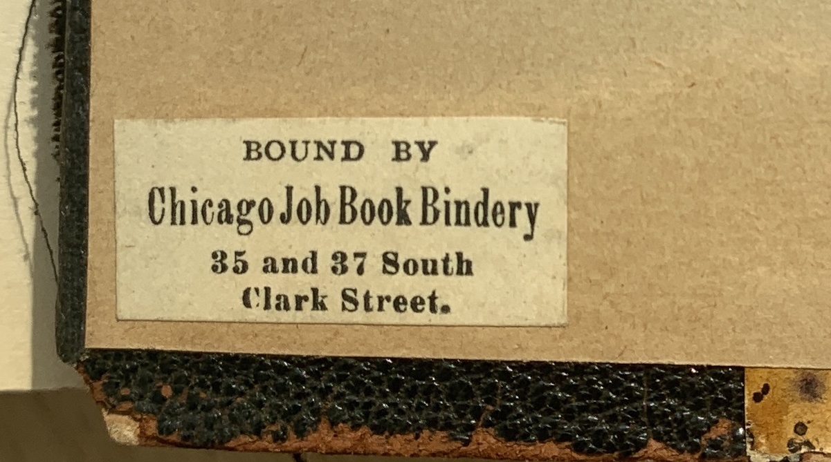 Chicago Job Book Bindery ticket