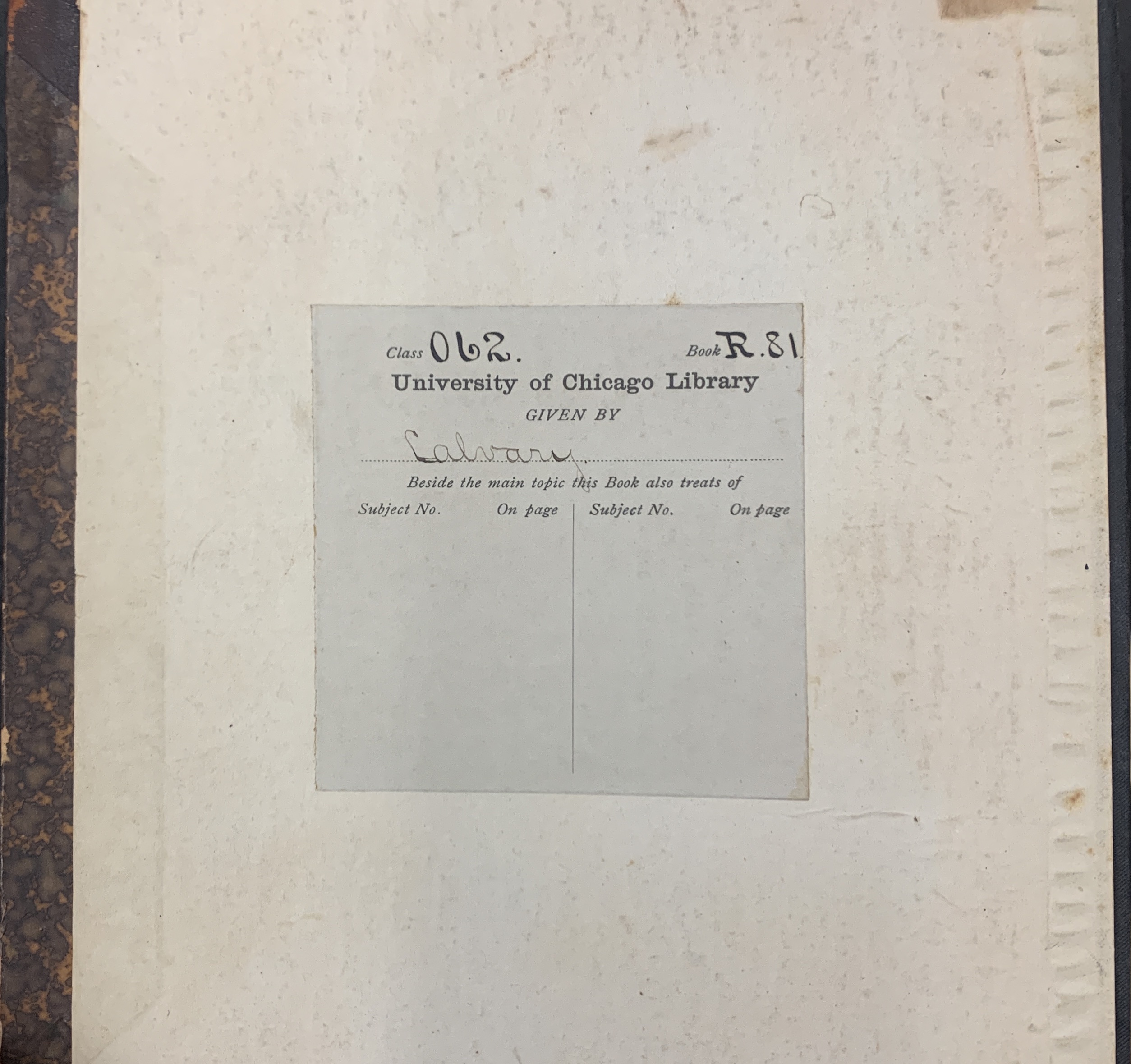 Bookplate of volume five